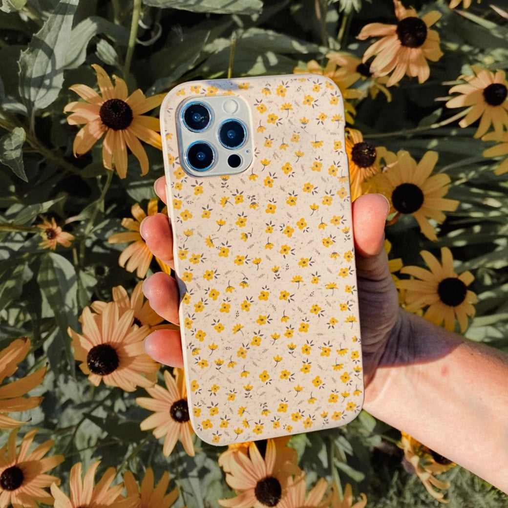 Seashell Little Yellow Flowers iPhone 12/ iPhone 12 Pro Case