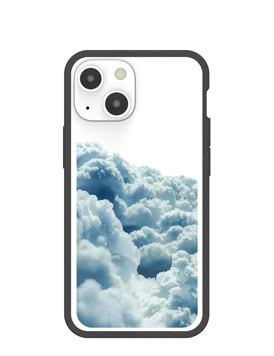 Clear Above the Clouds iPhone 13 Mini Case With Black Ridge