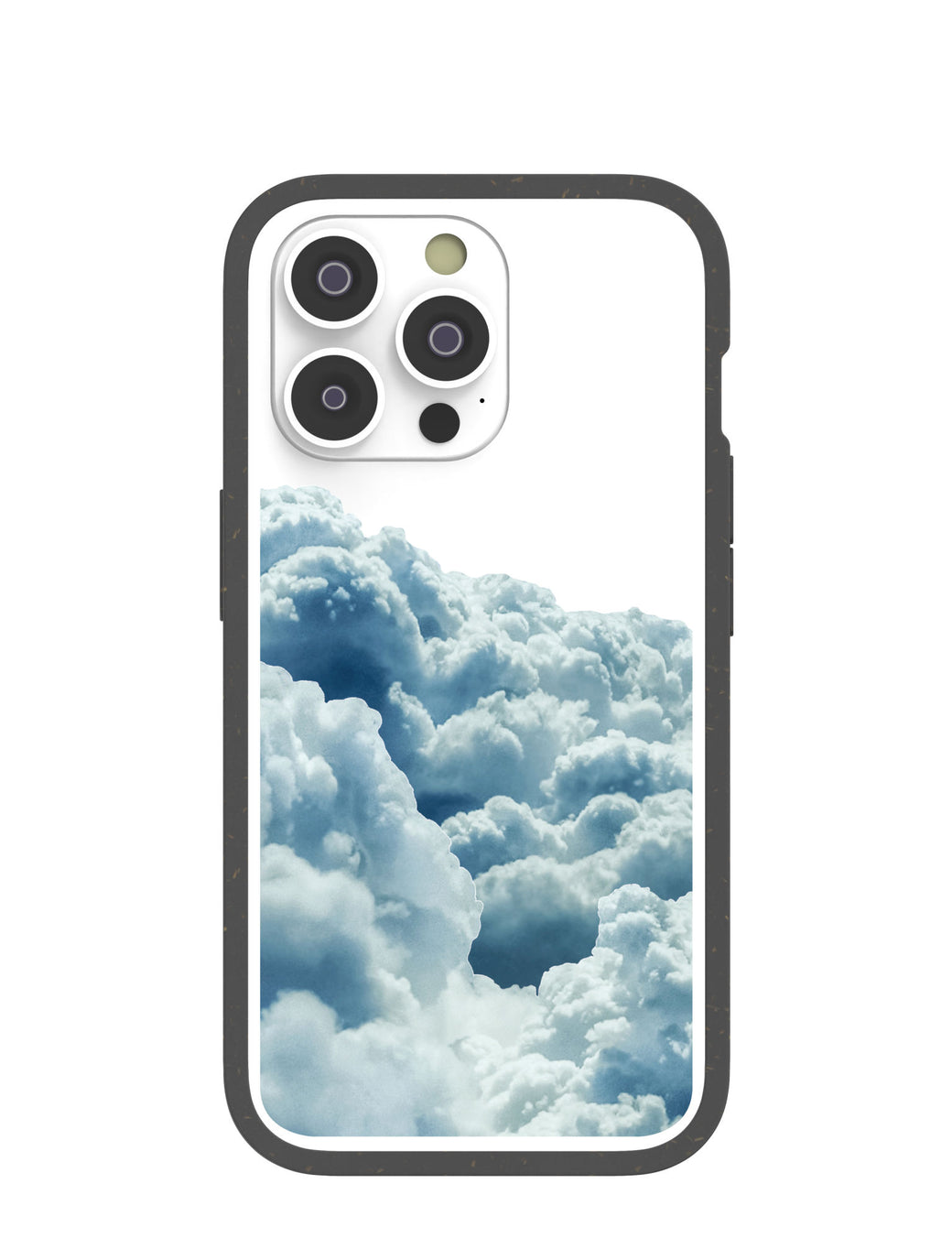 Clear Above the Clouds iPhone 14 Pro Case With Black Ridge