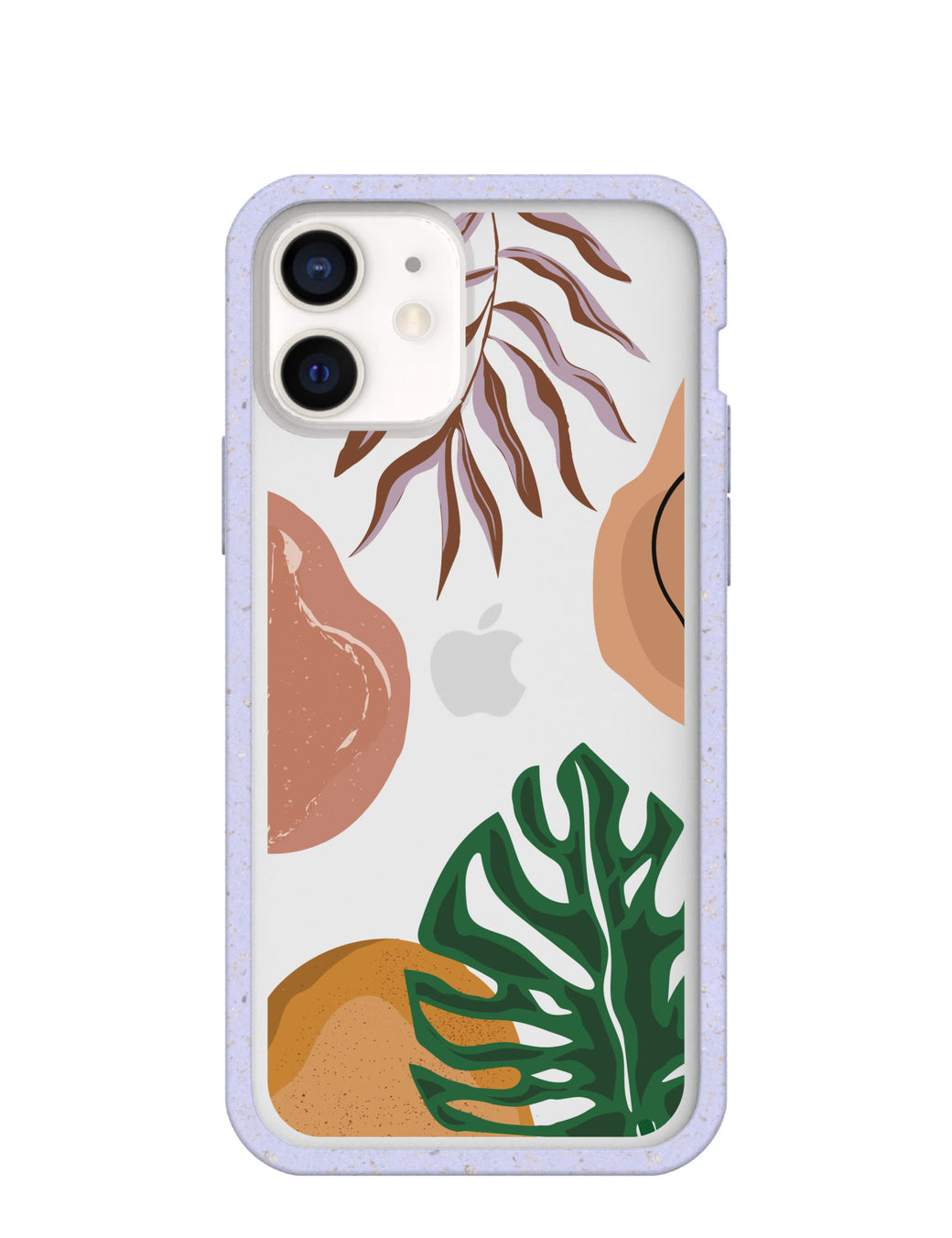 Clear Abstract Botanics iPhone 12/ iPhone 12 Pro Case With Lavender Ridge