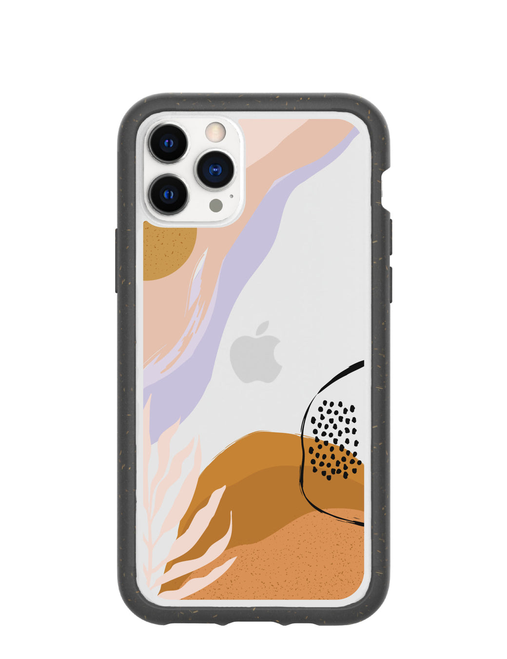 Clear Abstract Dunes iPhone 11 Pro Case With Black Ridge