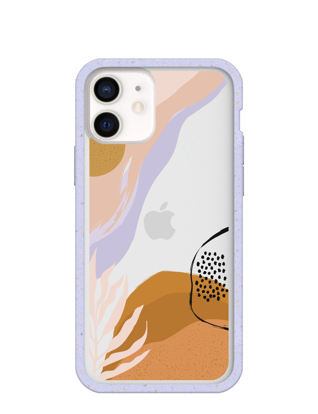 Clear Abstract Dunes iPhone 12/ iPhone 12 Pro Case With Lavender Ridge