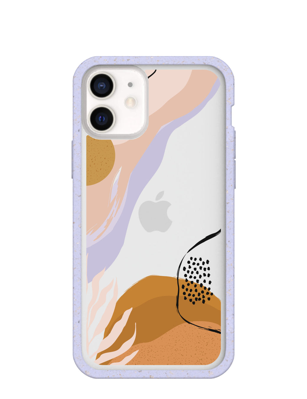 Clear Abstract Dunes iPhone 12 Mini Case With Lavender Ridge