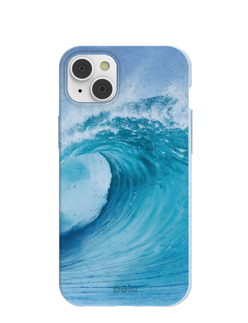 Powder Blue Big Wave iPhone 14 Plus Case with MagSafe Module