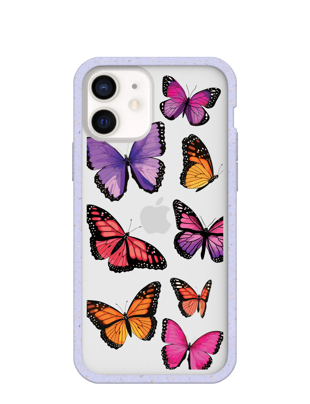 Clear Butterfly Sky iPhone 12/ iPhone 12 Pro Case With Lavender Ridge