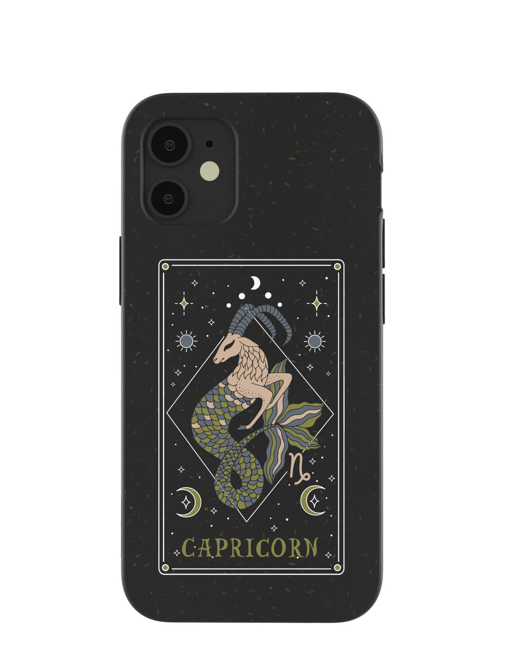 Black Capricorn iPhone 12 Mini Case