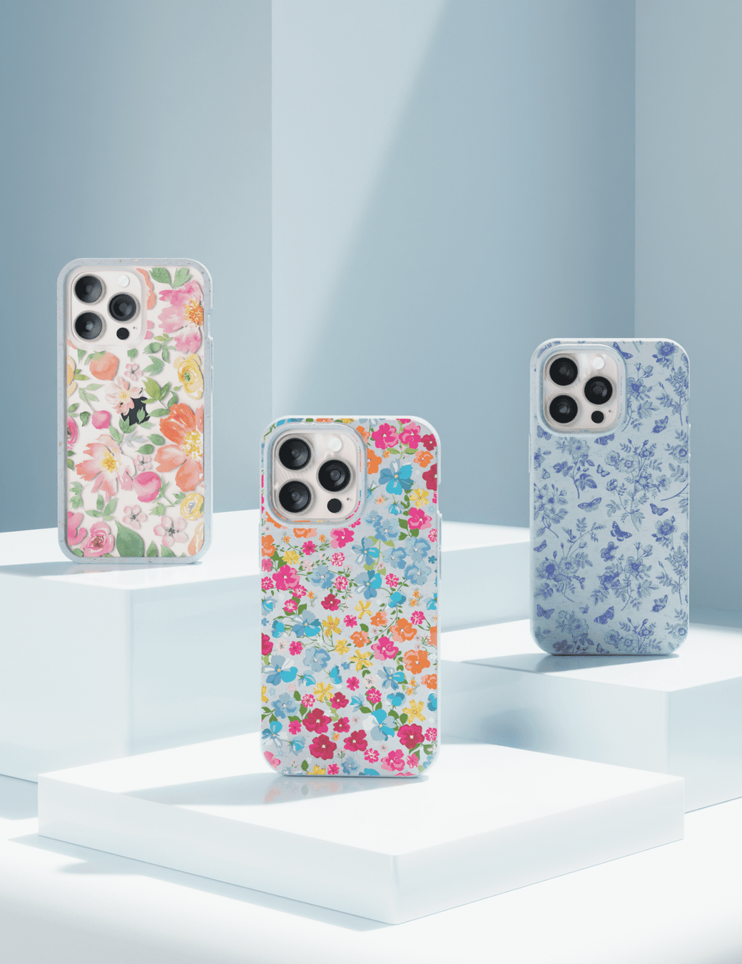 Powder Blue Porcelain Samsung Galaxy S22 Ultra Case