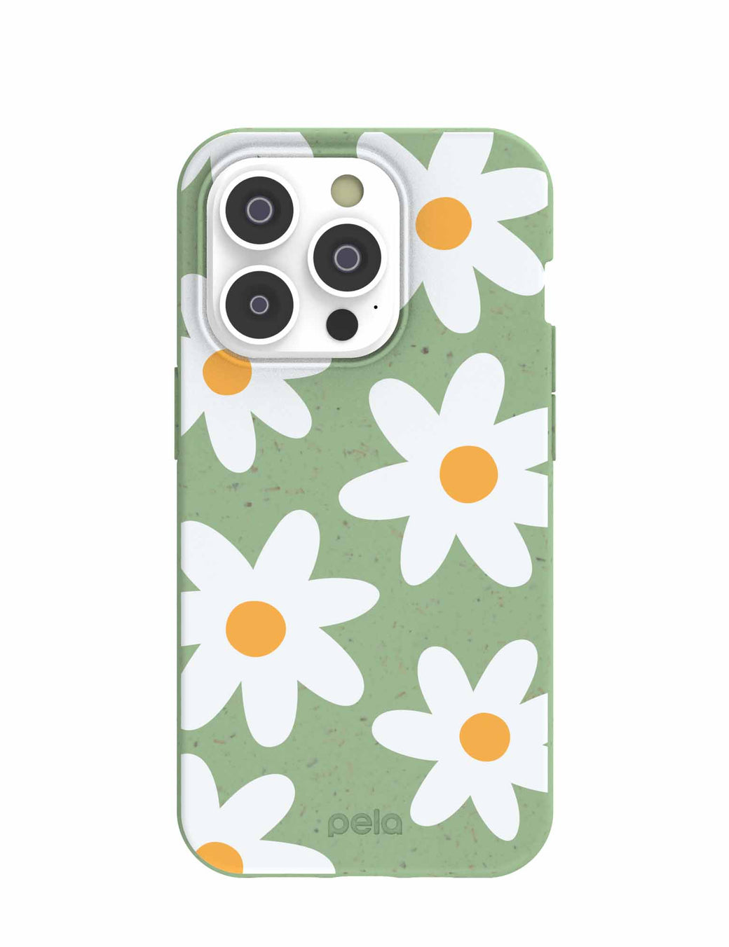 Sage Green Daisy iPhone 14 Pro Case with MagSafe Module