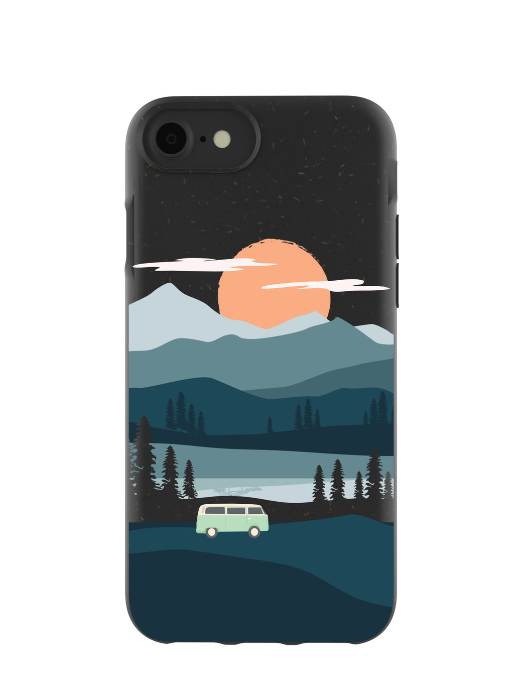 Black Digital Nomad iPhone 6/6s/7/8/SE Case