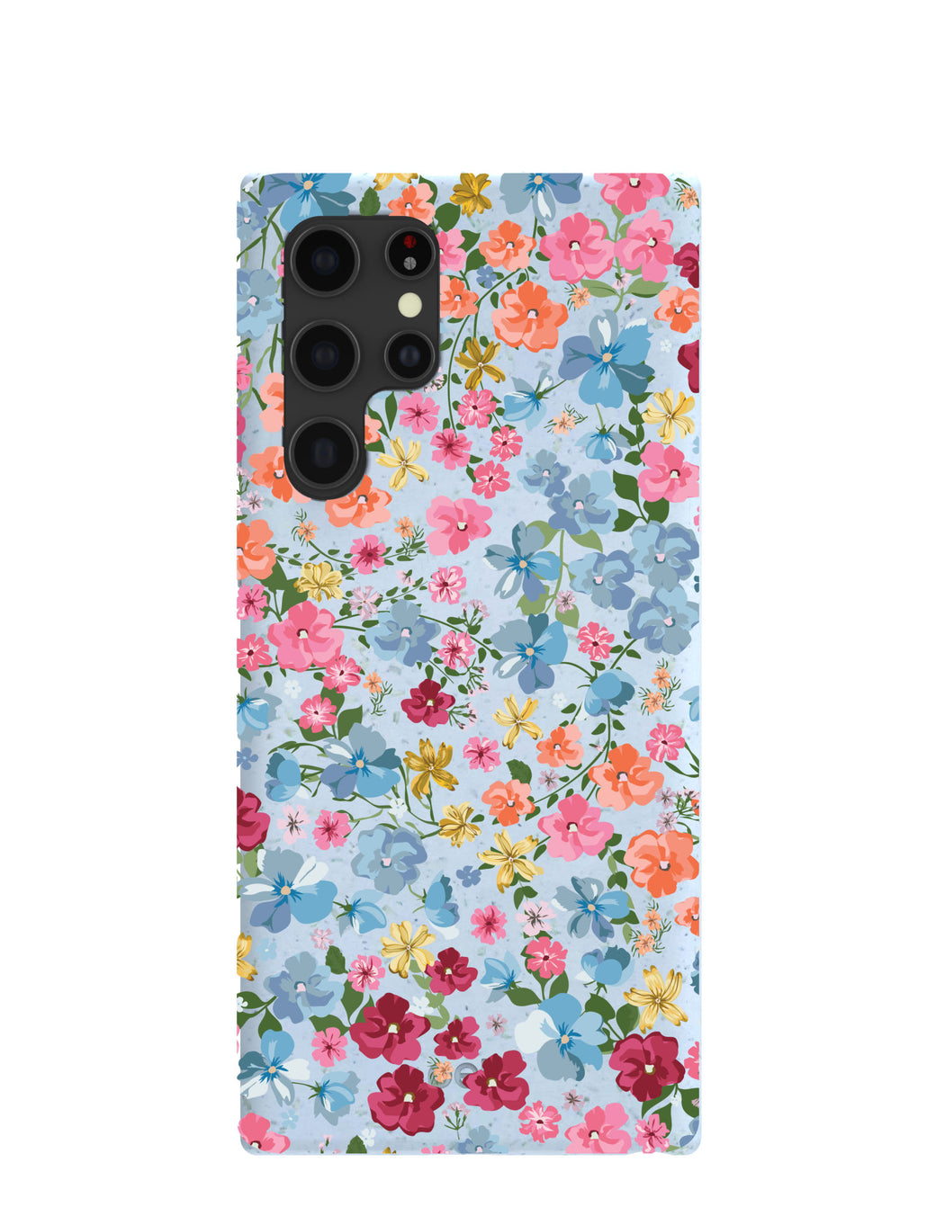 Powder Blue Fleurs Samsung Galaxy S22 Ultra Case