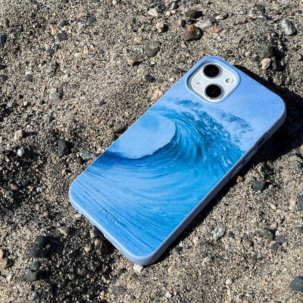 Powder Blue Big Wave iPhone 12 Mini Case