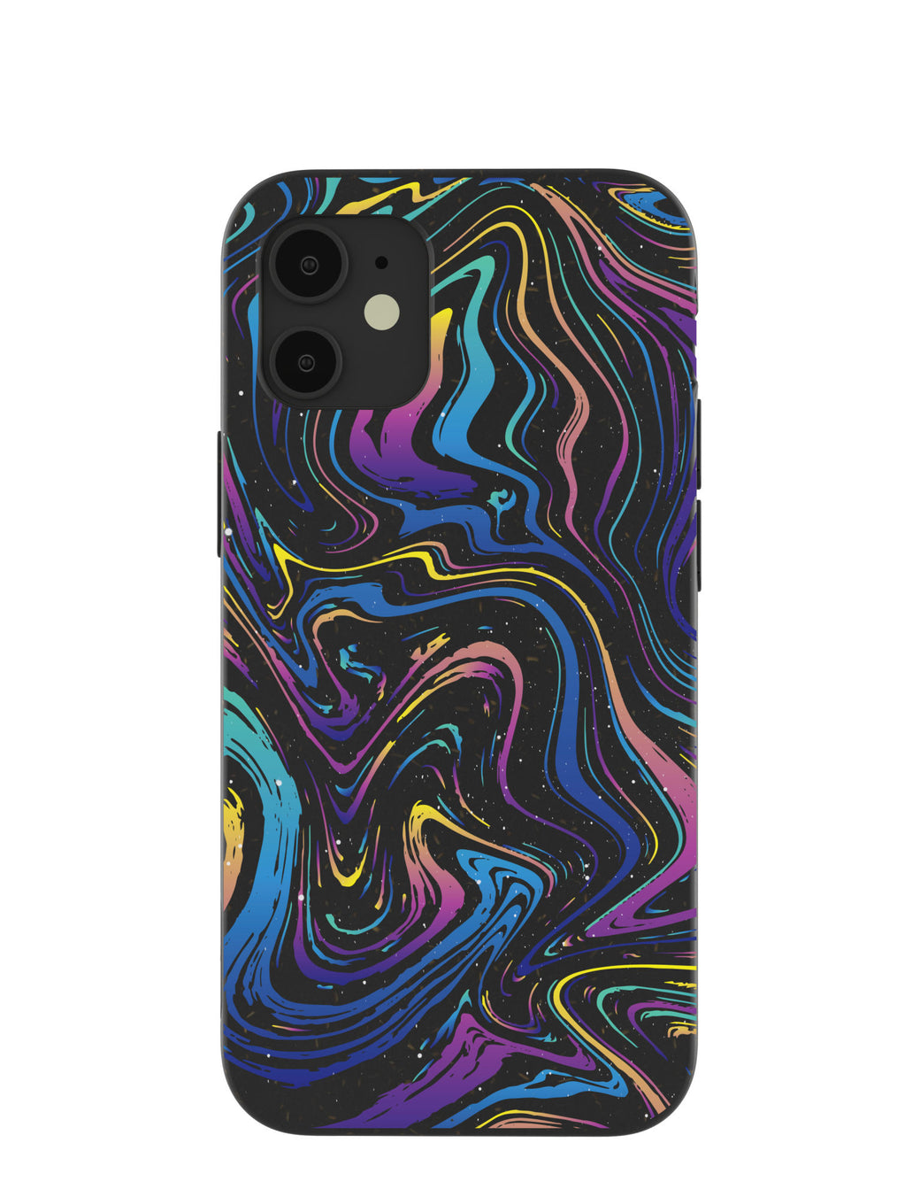 Black Galaxy Swirls iPhone 12 Mini Case