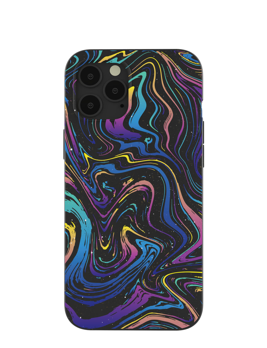 Black Galaxy Swirls iPhone 12 Pro Max Case