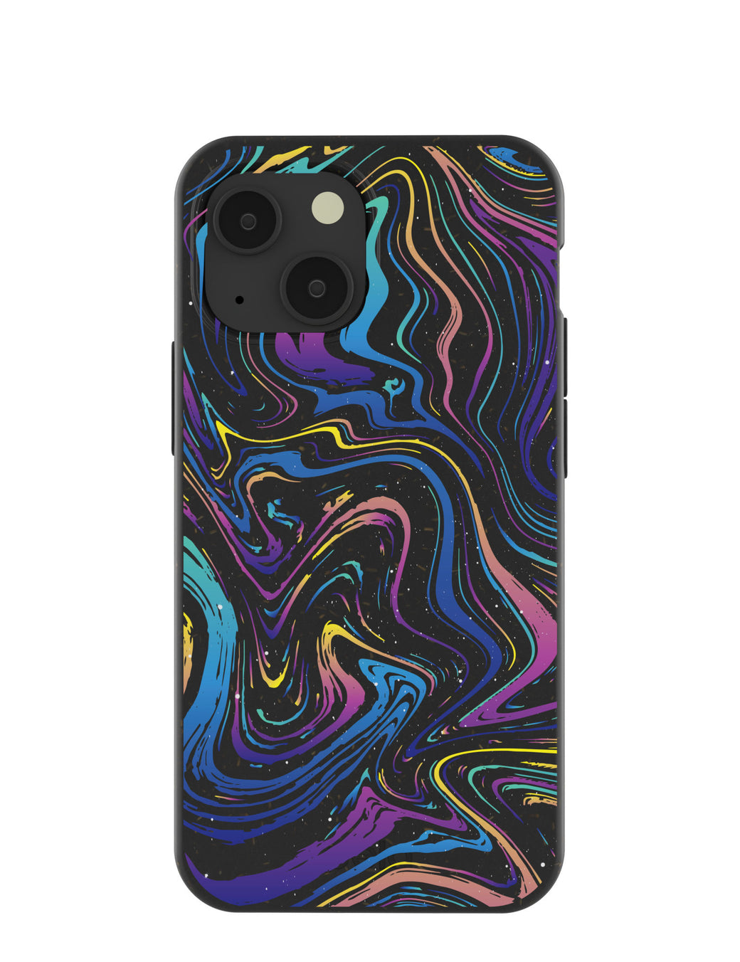 Black Galaxy Swirls iPhone 13 Mini Case