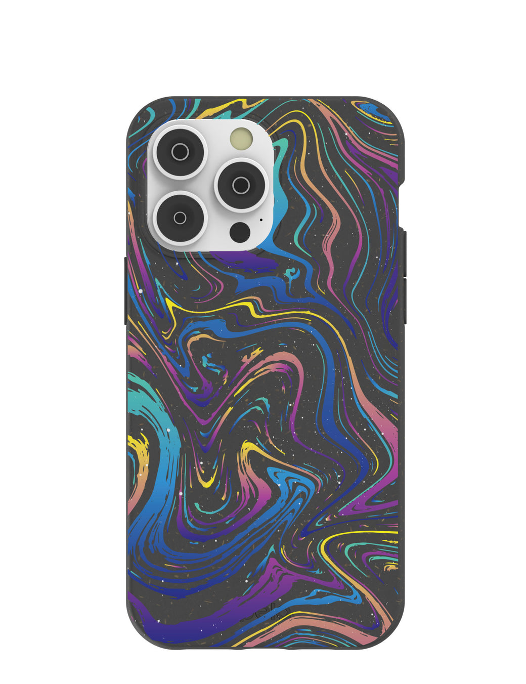 Black Galaxy Swirls iPhone 14 Pro Max Case with MagSafe Module