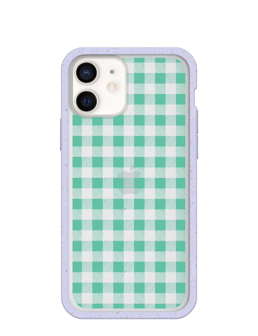 Clear Green Gingham iPhone 12/ iPhone 12 Pro Case With Lavender Ridge