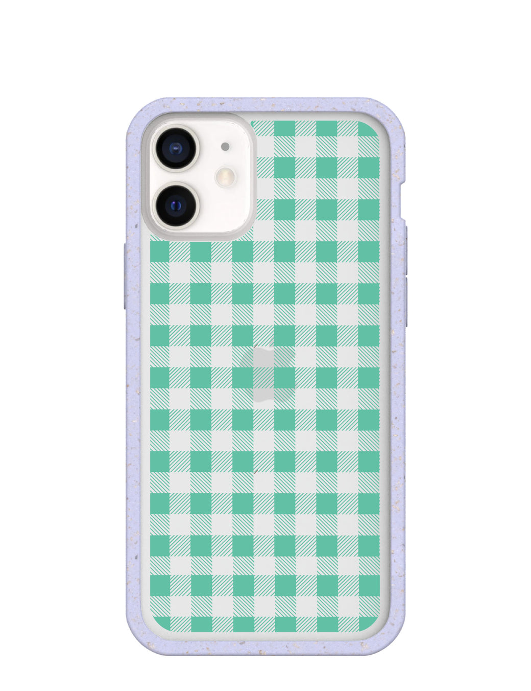 Clear Green Gingham iPhone 12 Mini Case With Lavender Ridge