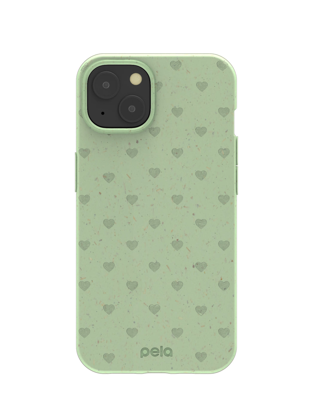 Sage Green Hearts iPhone 13 Case