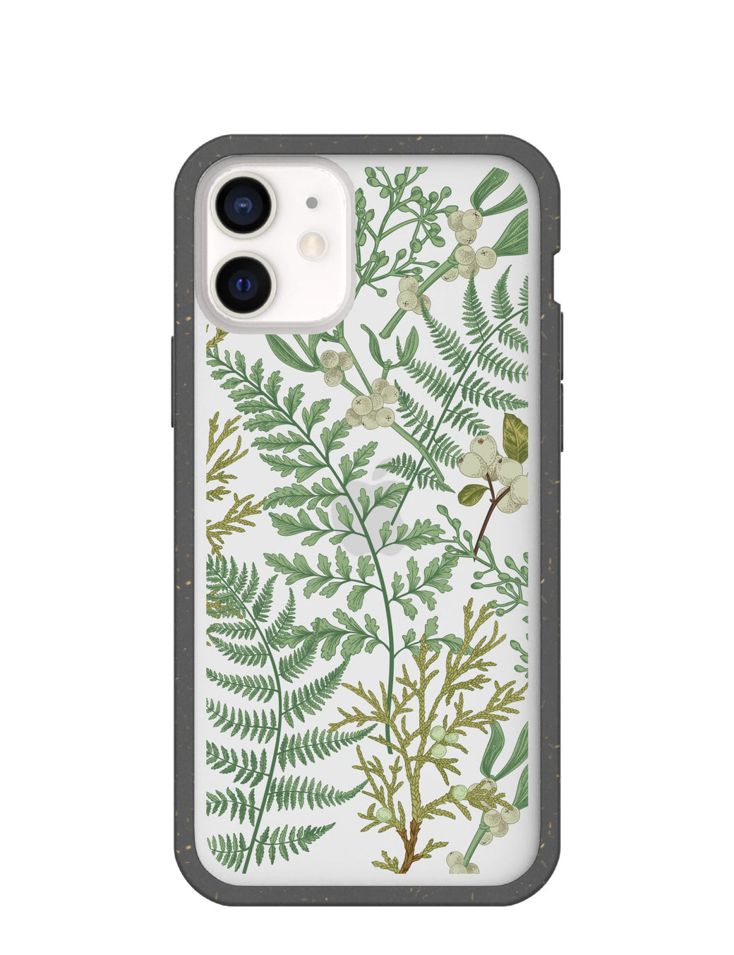 Clear Herbarium iPhone 12 Mini Case With Black Ridge