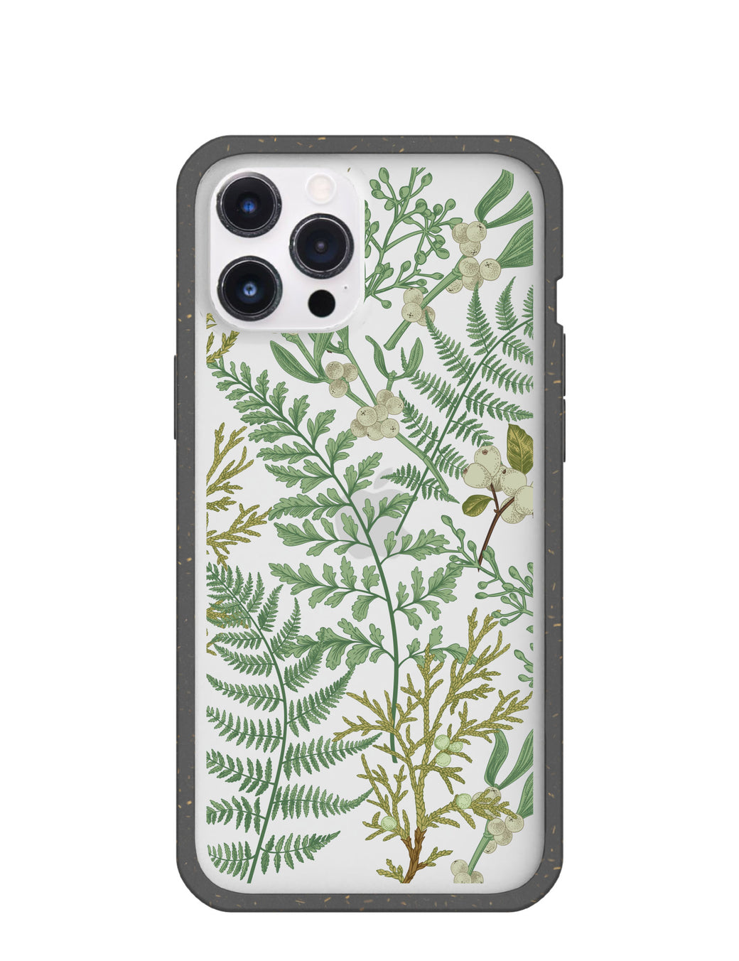 Clear Herbarium iPhone 12 Pro Max Case With Black Ridge