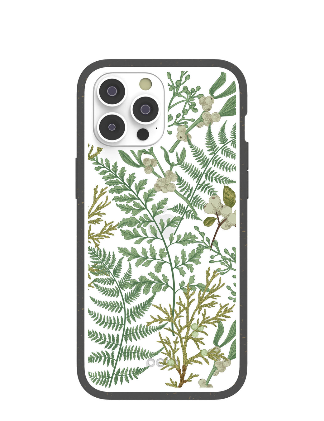 Clear Herbarium iPhone 14 Pro Max Case With Black Ridge