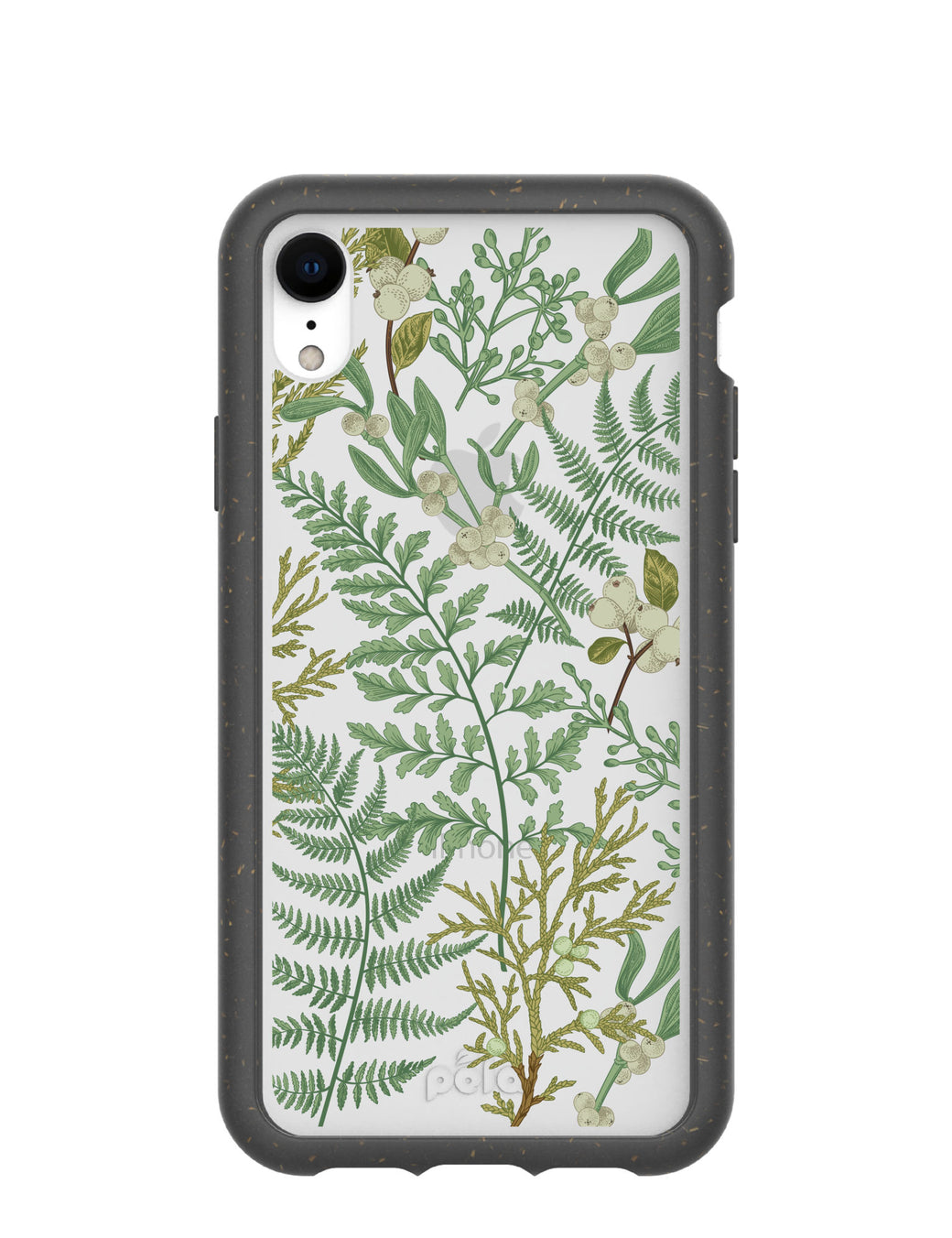 Clear Herbarium iPhone XR Case With Black Ridge