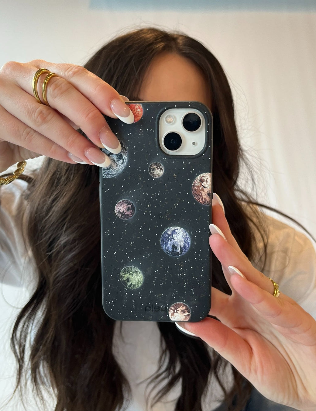 Black Deep Space iPhone 14 Case with MagSafe Module