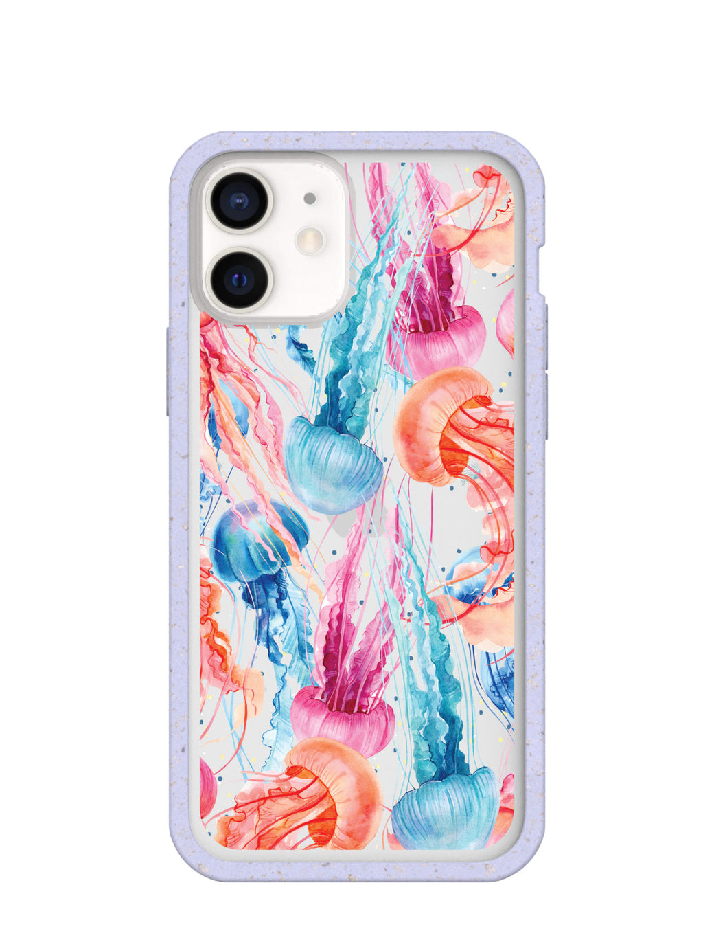 Clear Jellyfish iPhone 12/ iPhone 12 Pro Case With Lavender Ridge