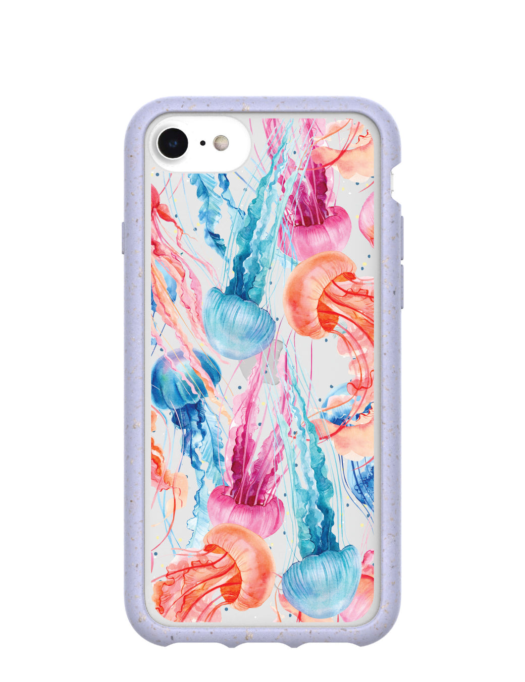 Clear Jellyfish iPhone 6/6s/7/8/SE Case With Lavender Ridge