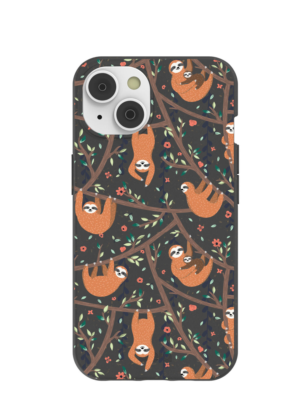 Black Jungle Sloths iPhone 14 Case with MagSafe Module