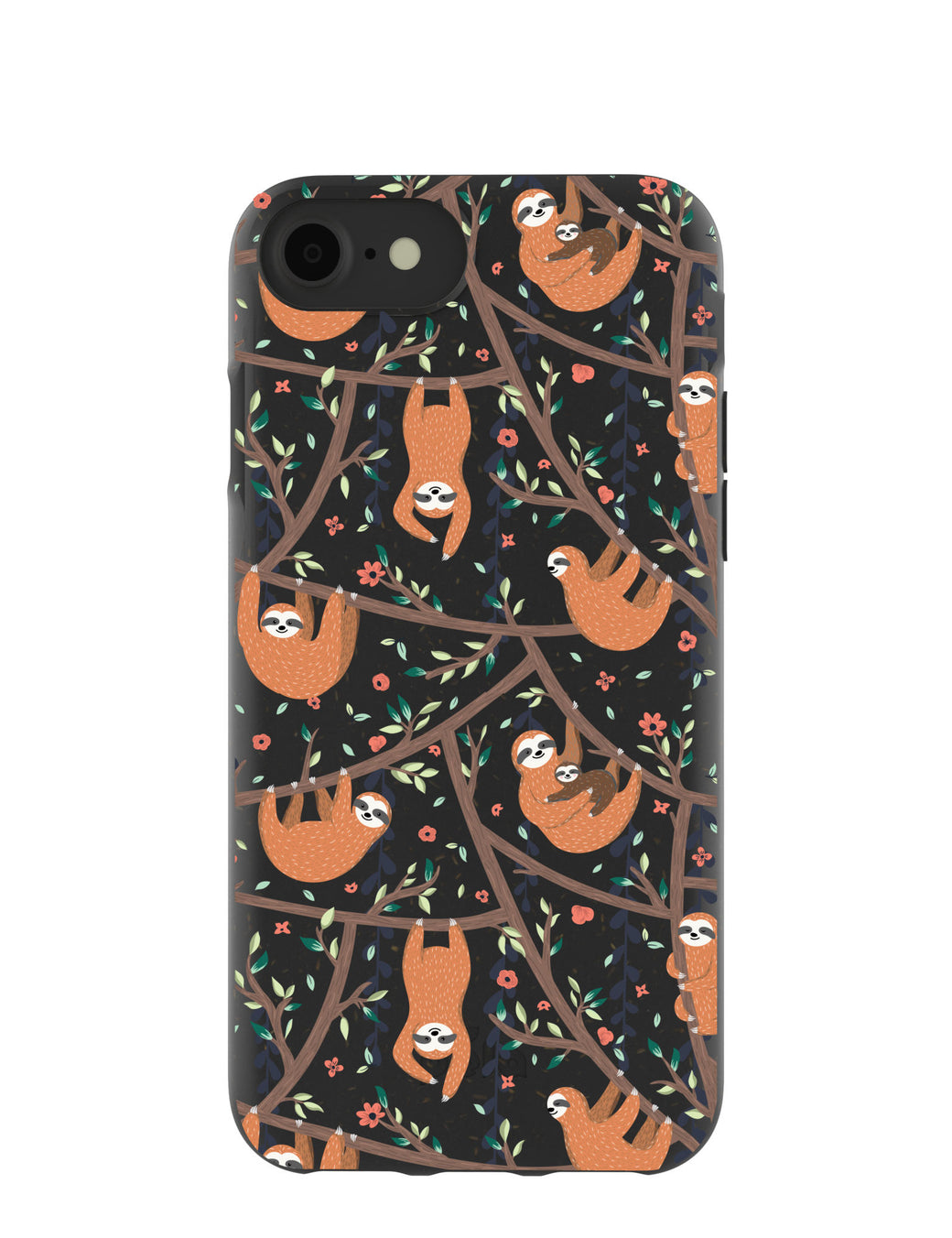 Black Jungle Sloths iPhone 6/6s/7/8/SE Case