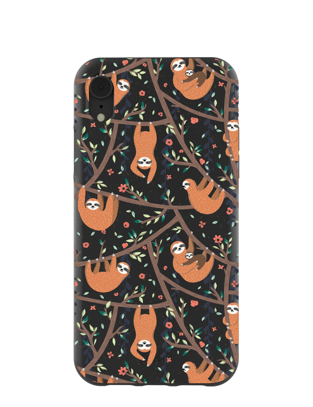 Black Jungle Sloths iPhone XR Case