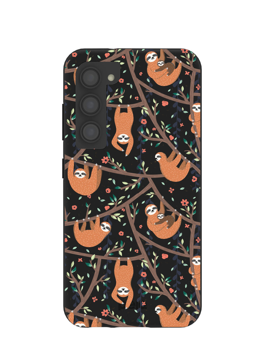 Black Jungle Sloths Samsung Galaxy S23 Case