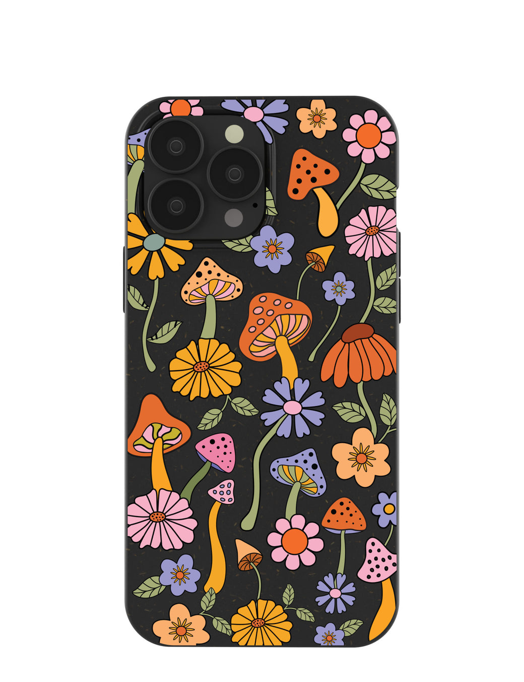 Black Midnight Shrooms iPhone 13 Pro Max Case