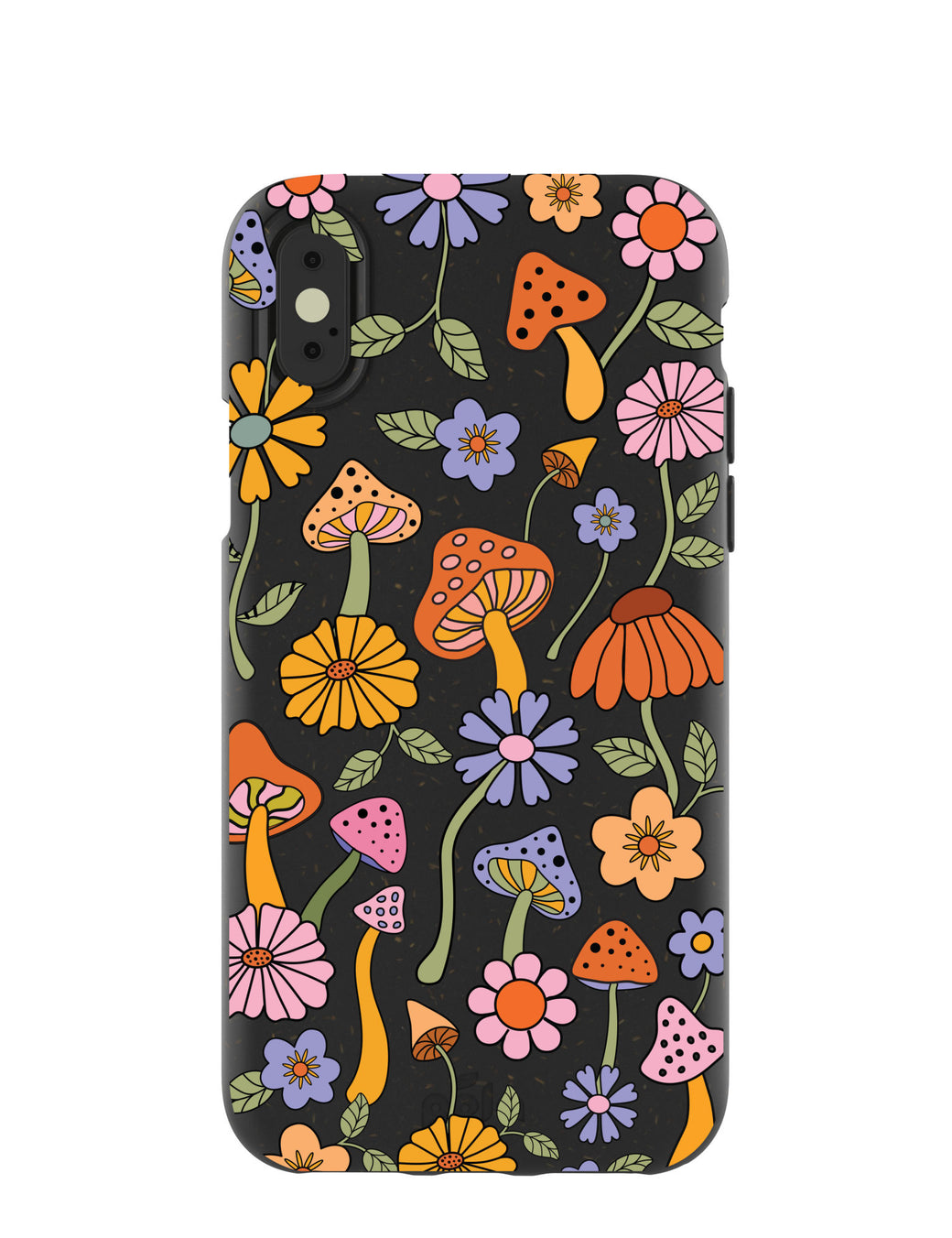 Black Midnight Shrooms iPhone X Case