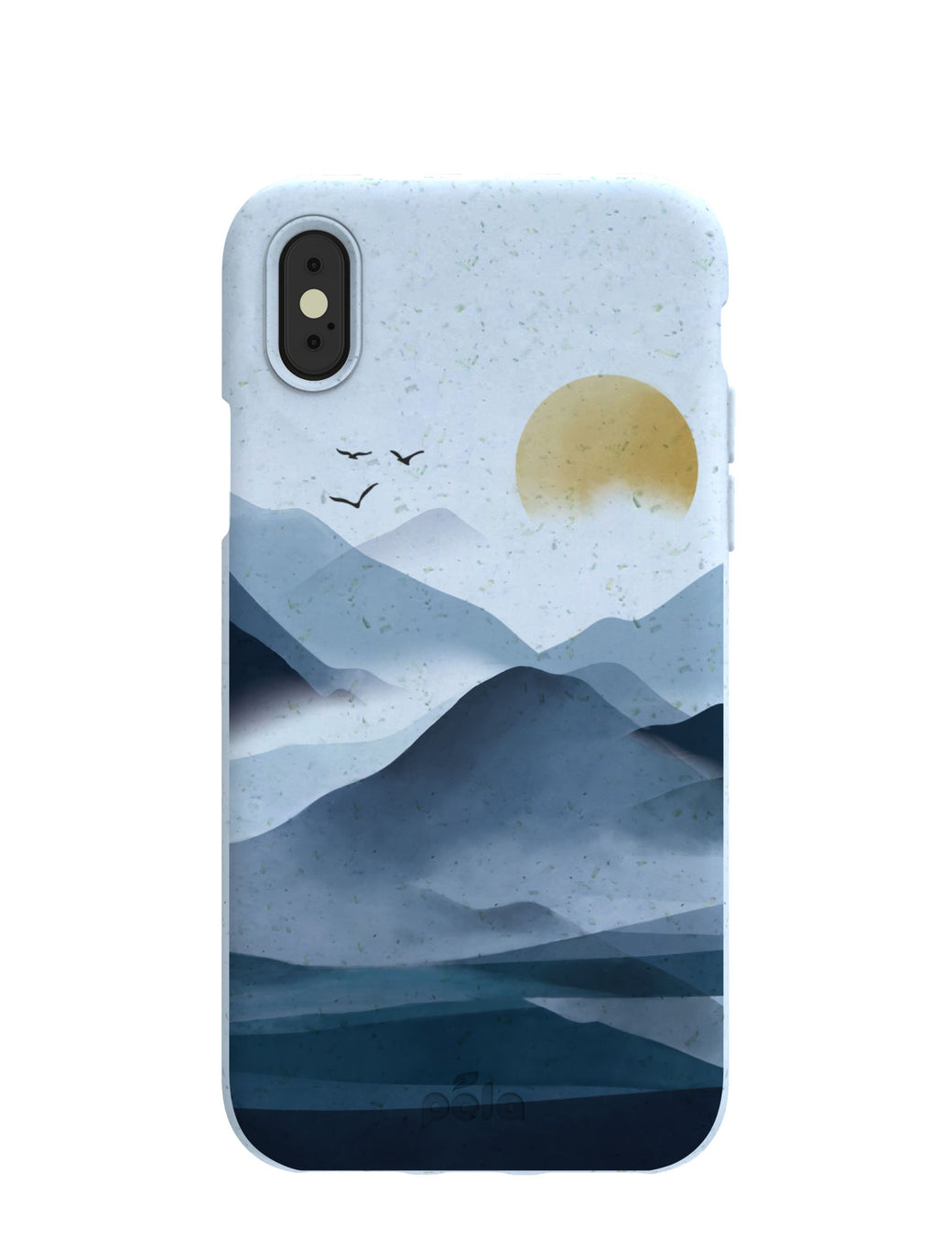 Powder Blue Misty Mountains iPhone X Case