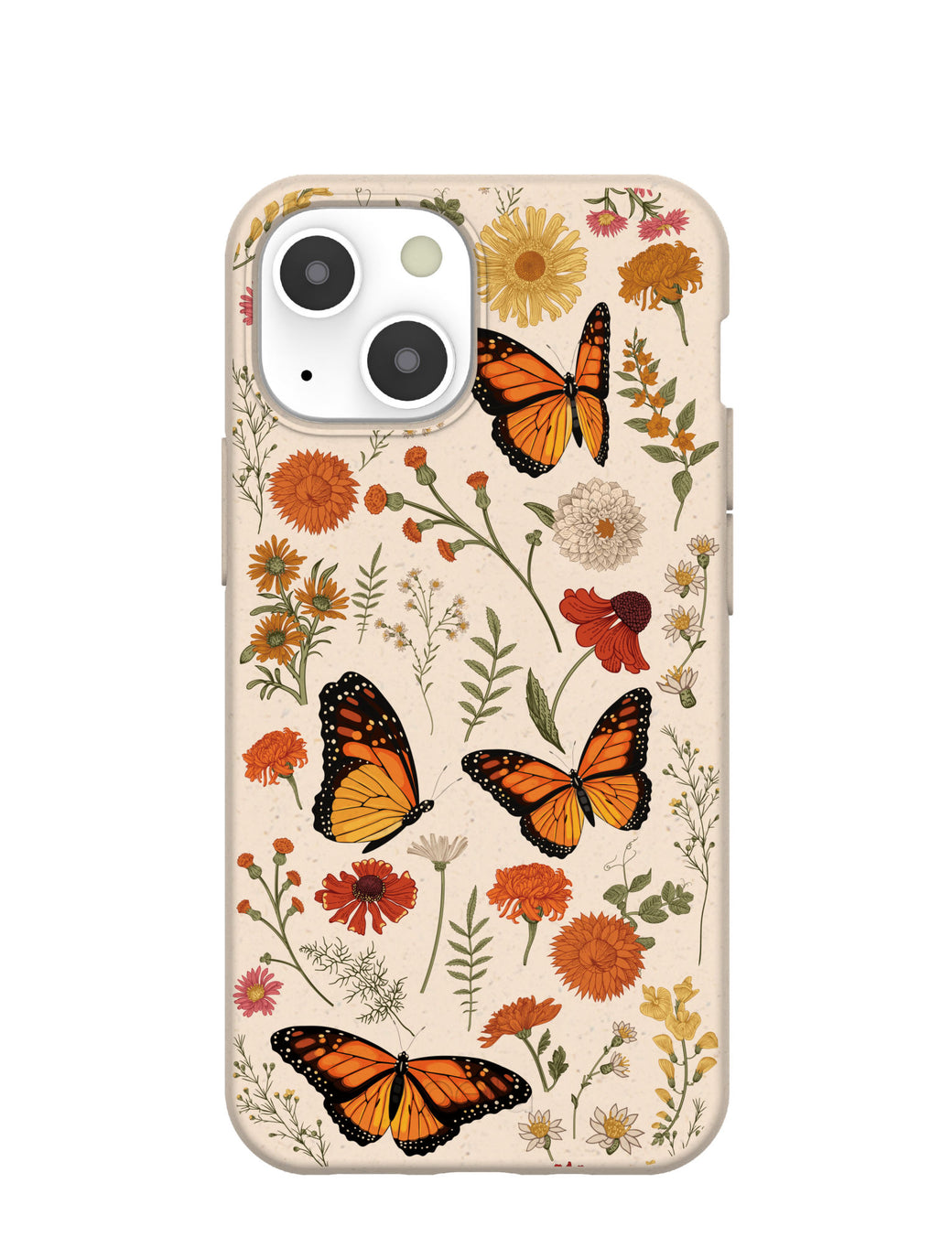 Seashell Monarch Butterfly iPhone 13 Mini Case