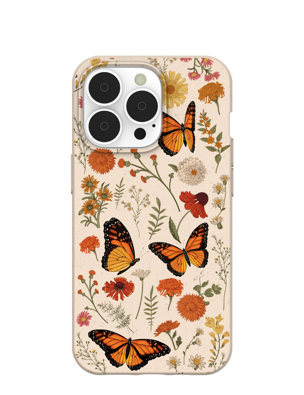 Seashell Monarch Butterfly iPhone 13 Pro Case