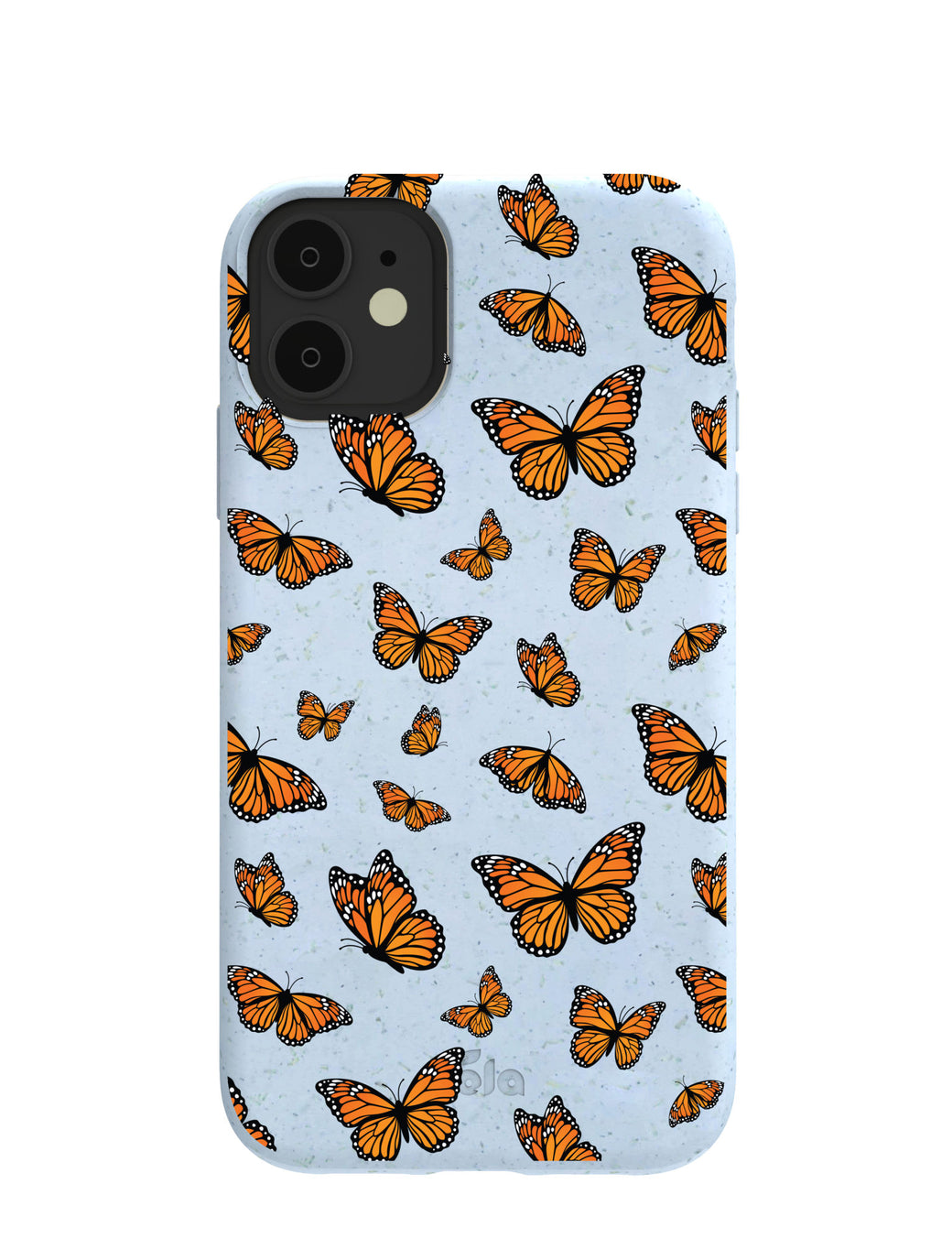 Powder Blue Monarchs in flight iPhone 11 Case