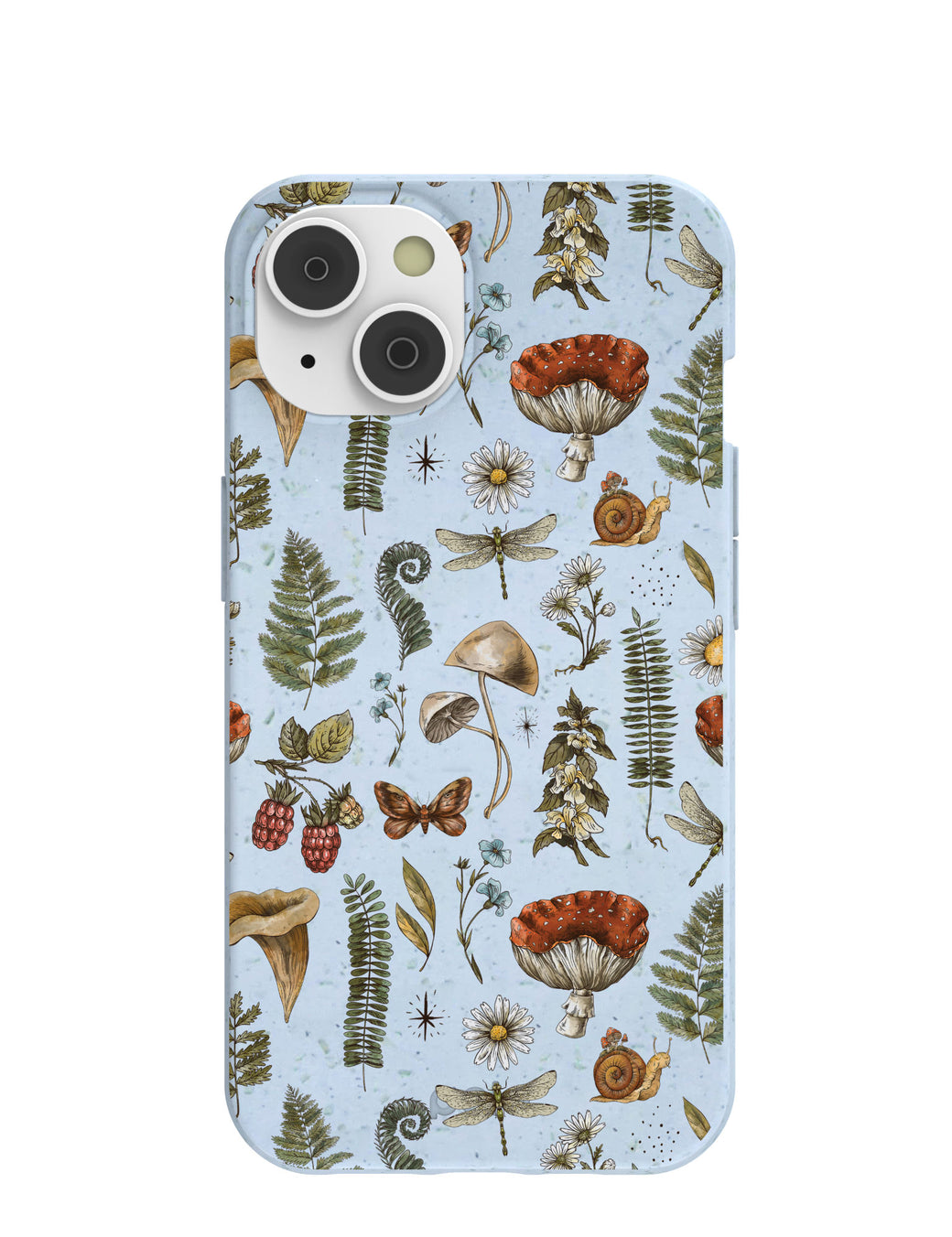 Powder Blue Nature walks iPhone 14 Case with MagSafe Module