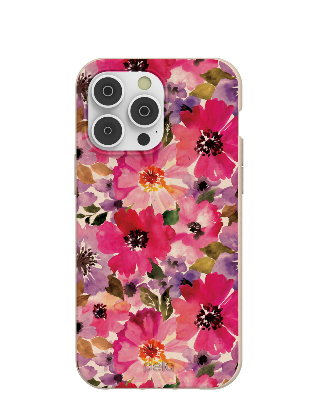 Seashell Painted Petals iPhone 14 Pro Max Case with MagSafe Module