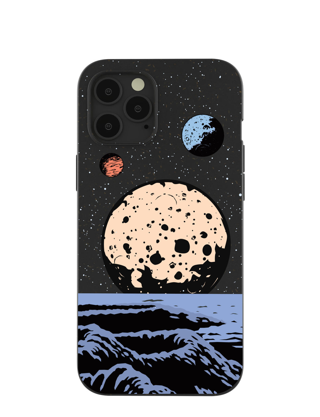 Black Retro Moon iPhone 12 Pro Max Case