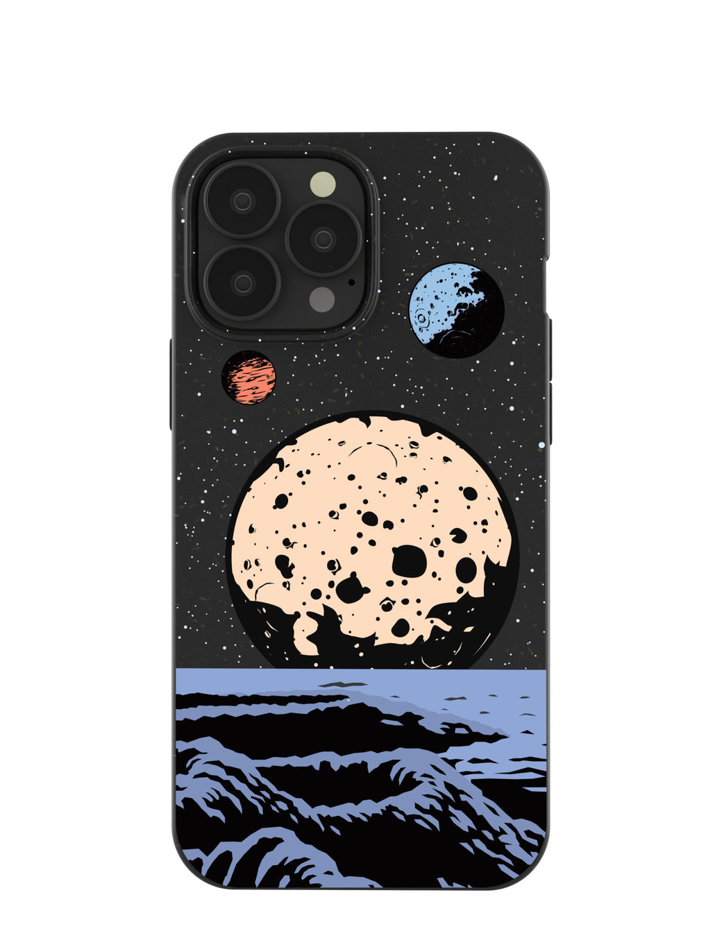 Black Retro Moon iPhone 13 Pro Max Case