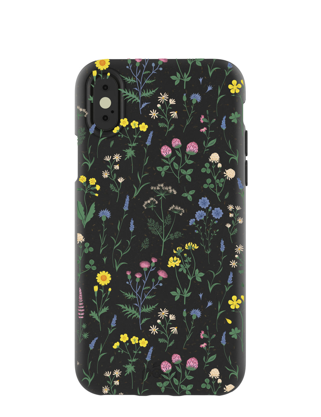 Black Shadow Blooms iPhone X Case