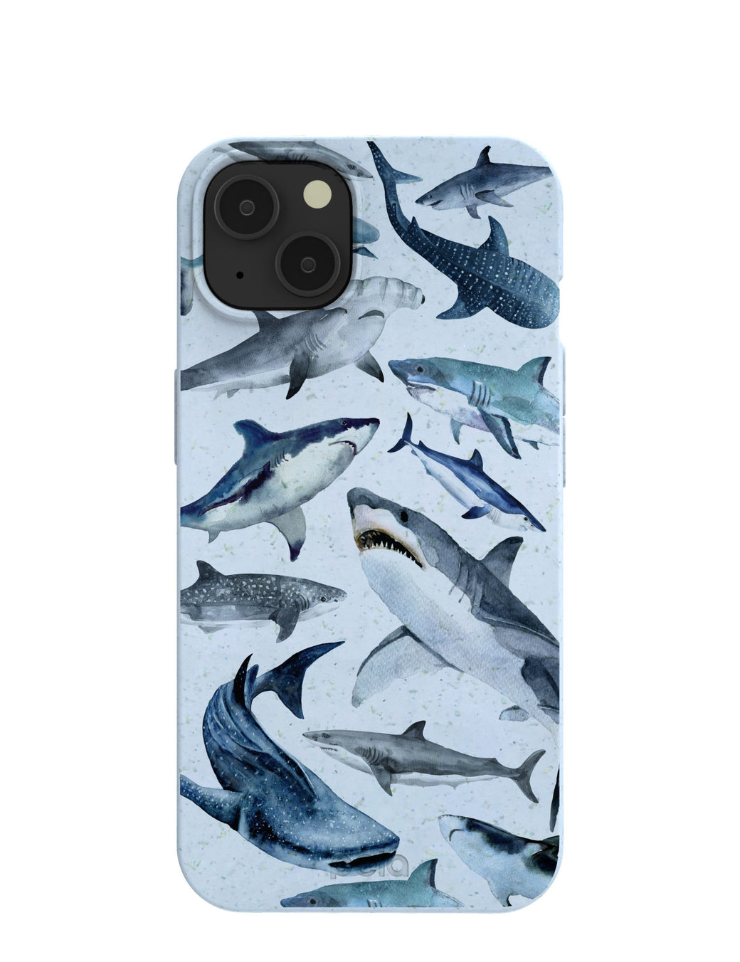 Powder Blue Sharks iPhone 13 Case