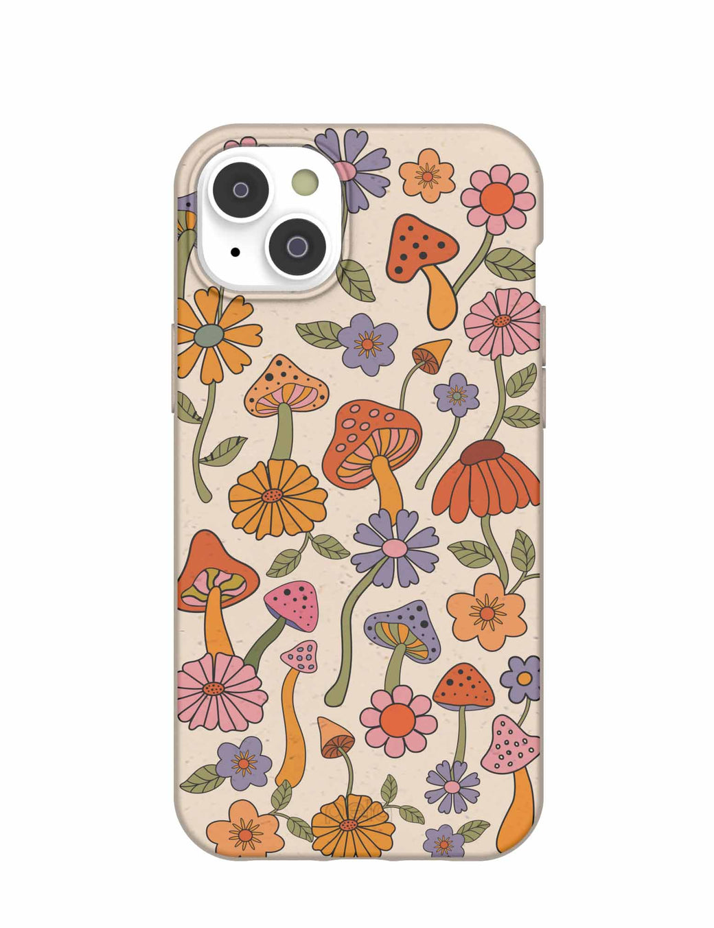 Seashell Shrooms and Blooms iPhone 14 Plus Case with MagSafe Module
