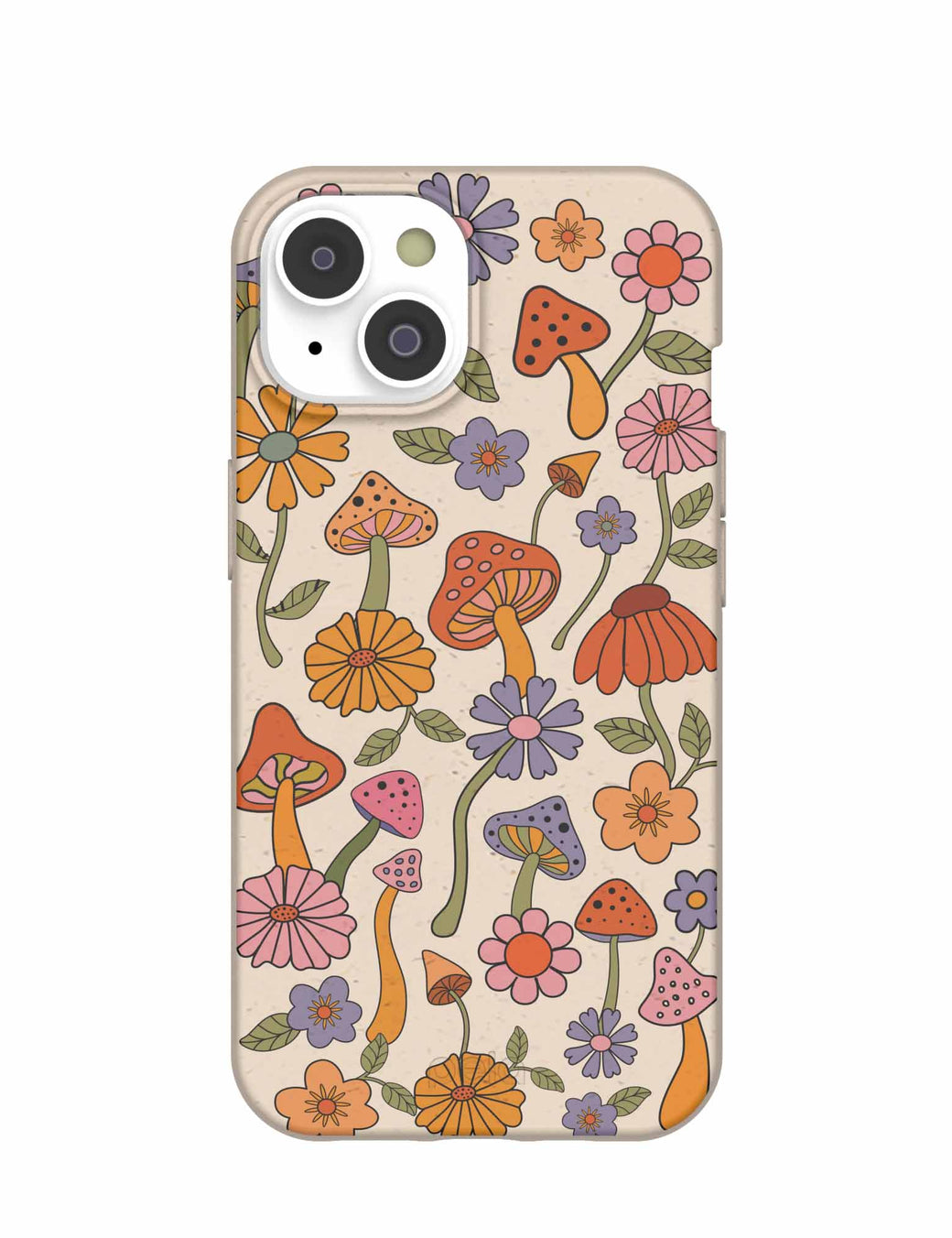 Seashell Shrooms and Blooms iPhone 14 Case with MagSafe Module