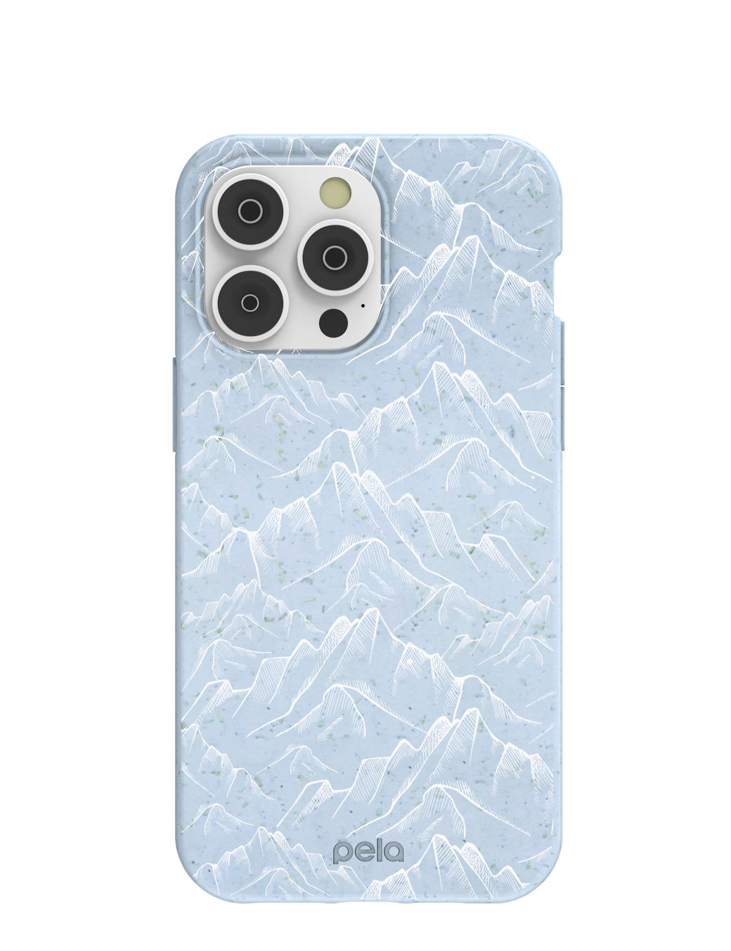 Powder Blue Snowy Mountains iPhone 14 Pro Max Case with MagSafe Module