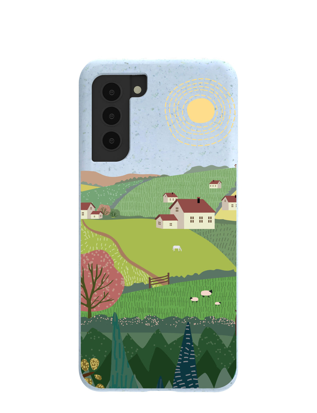 Powder Blue Sunny Countryside Samsung Galaxy S21 Case
