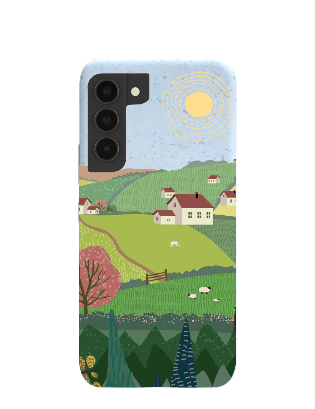 Powder Blue Sunny Countryside Samsung Galaxy S22 Case